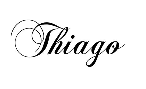 tatuaje de nombre thiago|Tatto Thiago 